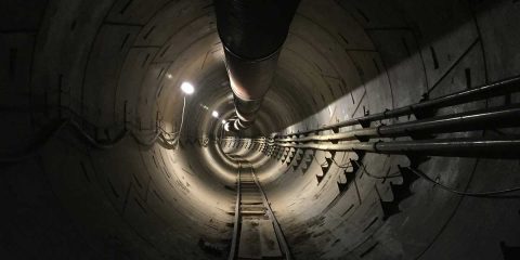 Опубликовано видео из подземного скоростного тоннеля под Лос-Анджелесом